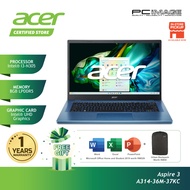 Acer Aspire 3 A314-36M-37KC I3-N305/8GB DDR5/512GB/UHD/14" FHD IPS/W11H/HNS21/1YW/BLUE