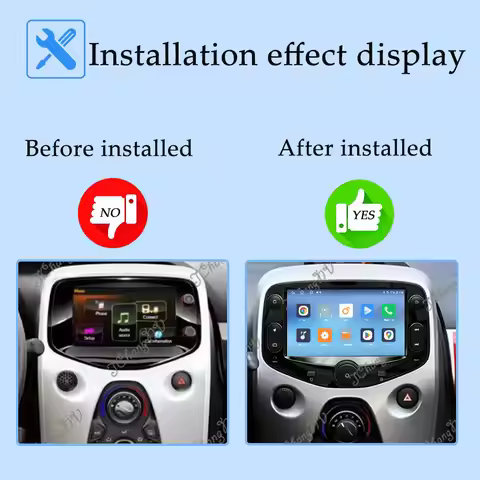 Carplay HD Screen Android 16 Car Radio Multimedia Player for Toyota Aygo Peugeot 108 for Citroen C1