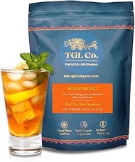 Green Velly Mogo Mogo Green Tea (100 Gram) Ice Brews Cold Brew &amp; Hot Brew Ice Tea| Used for Iced Tea Cocktails, Mocktail |Ingredients - Banana, Mango, Melon, Passion Flower Leaves, Sunflowers, Guava