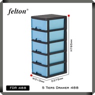 5 Tier Drawers Plastic Cabinet / Storage Cabinet / Plastic Drawer/FDR488 FELTON DRAWER 5 TIER