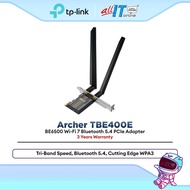 TP-Link TBE400E BE4000 WiFi 7 PCIe Adapter Tri-Band Bluetooth 5.4 Gaming Ultra Low Latency AX Upgrad