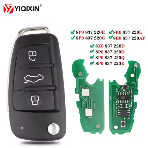 Flip Remote Car Key For Audi A1 A3 TT S1 S3 Q3 A4 Q7 B7 A2 A8 A6 A6L S5 C5 C6 B6 A4L A5 Q5 S4 S RS 8