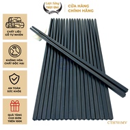 Super Clean Ebony Chopsticks (10 Pairs) for Antibacterial Wood - Thuy Ung Horn Comb - CTH701MV