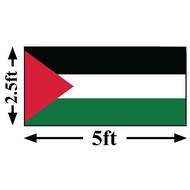 BENDERA PALESTINE 2.5x5kaki cotton# PALESTINE FLAG 2.5x5ft Cotton