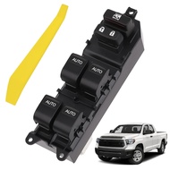 Power Window Switch Control Panel Front Left Driver Side White LED Lighted Compatible for Toyota Tun