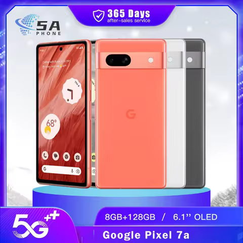 Original Google Pixel 7A 5G Mobile Phone 8GB RAM 128GB ROM 90Hz OLED 6.1" NFC 64MP+13MP Tensor G2 Oc