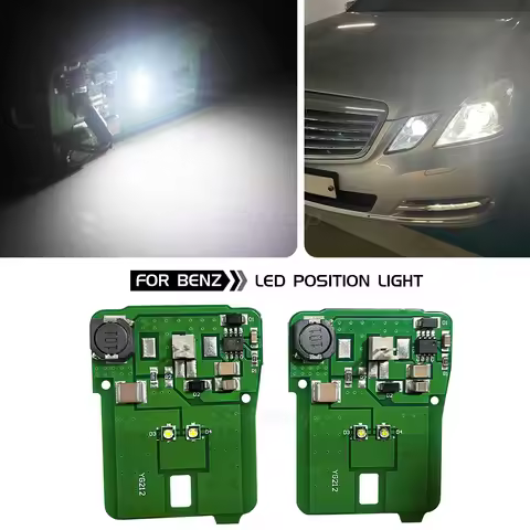 2pcs Parking Light Assy Parking Position Lights White For Mercedes Benz E-Class Sedan W212 C207 A207