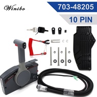 winibo Boat Marine Outboard Remote Control Box for Yamaha PUSH Throttle 10Pin Cable