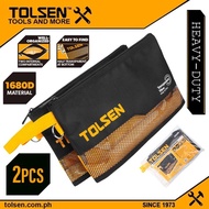 Tolsen 2pcs Multi Purpose Zippered Tool Bag Set (31x20x1cm) Half Transparent 80035