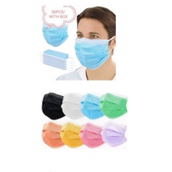 Face Mask/Mask Dewasa Adult/Dewasa 50 Pcs/Box With Box 3 ply & KF94 Mask disposable face mask/Spraye