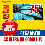 SHARP 75" AQUOS/AQUOS TRU/AQUOS XLED 4K UHD GOOGLE TV 4TC75FJ1X/4TC75FK1X/4TC75GN7000X/4TC75GU8500X 