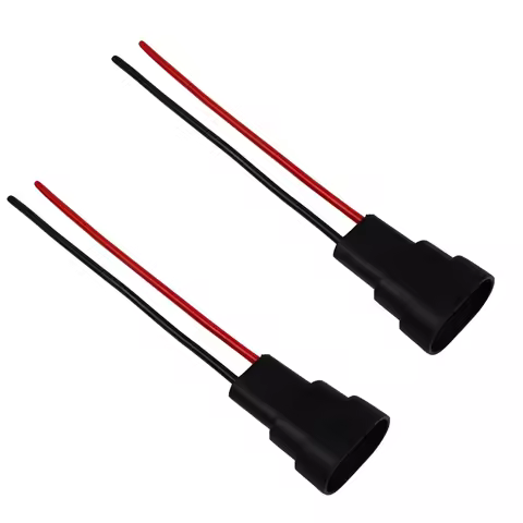2 Pcs HB3 9006 HB4 Bulb Socket Male Adapter Connector for Headlight Fog Lamp Headlight Male Pre-Wire