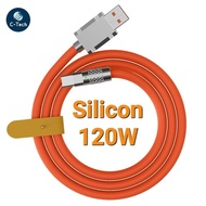 Super fast charging silicone charging cable 120w