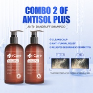 [SVIP EXCLUSIVE] Combo of 2 Antisol Plus iCare Pharma Anti-Dandruff Shampoo 300ml Bottle
