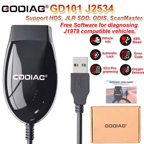 GODIAG GD101 openport 2.0 J2534 is compatible with Honda HDS 3.104.024, Toyota Techstream V17.30.011