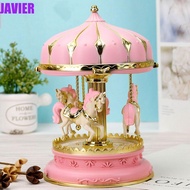 JAVIER Carousel Music Box, Cute Colorful Carousel Ornaments, Desktop Ornaments Handmade Girly Heart 