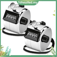 2 Pack Clicker Counter Hand Tally Counter Clicker, 4 Digit Mechanical Palm Click Counter forCoaching