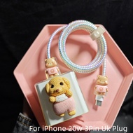 Little Dog Charger Protector Case Set 18/20W Charger Case Cable Protector for iPhone 18/20W Charger 