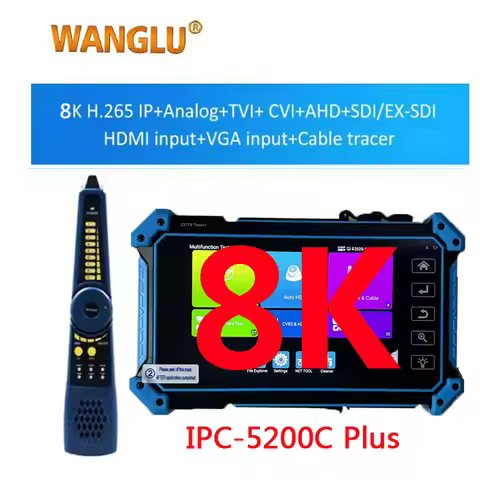 WANGLU's new 5.4-inch IPC-5100Plus 4K IP CVI TVI AHD Analog 5 in 1 VGA and 4K HD input HD CCTV teste