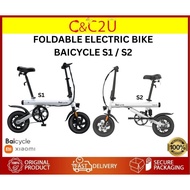 Xiaomi Baicycle Electric Bike S1 / S2  | Foldable Design | 25km/h Max Speed, Dual Disc-brake - 100% 