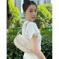 Very beautiful shoulder BAG C - EMMY SADDLE BAG 23 WITH TEA ROSE-LH/Chalk CU032