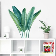 GIOVANNI Green Plant Potted Wall Sticker, PVC Waterproof Wall Decals, Art Self-adhesive Removable Ec