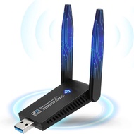 Actual 1300Mbps WiFi Adapter USB WiFi Receiver with Bluetooth Driver-Free Wireless USB Adapter Dual