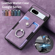 Casing For Google Pixel 8 7 6 Pro 7A 4G 5G 2023 Phone Case Wallet Card Slot Leather Shockproof Cover For Pixel6A Pixel8 Pixel7 8Pro 7Pro 6A 6Pro With Ring Car Bracket Back Cases