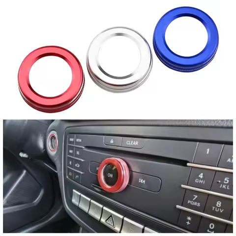 Aluminum Alloy Car Volume Knob Decoration Ring Cover for Mercedes Benz A B Class GLK GLA CLA GLE ML 