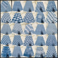 OLD INDIGO BATIK CLOTH GREYbiru INDIGO EMBOSED BATIK SET/