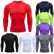 HOLA Men Compression Running T Shirt Fitness Tight Long Sleeve Sport tshirt Training Jogging Shirts Gym Sportswear Quick Dry rashgard