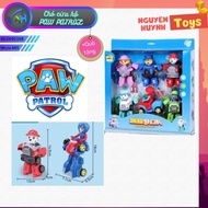 Paw Patrol Rescue Dog Special Toy Set, robot Transformation, Set Of 6 Characters - Collective Toys And Movement For Babies