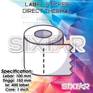 Direct Thermal Label Sticker Sticker 100x150 mm 10x15 cm 100x150x400 Core 1inch Shipping Receipt A6 