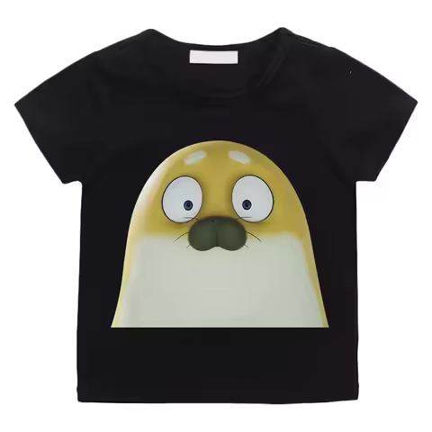 Anime Sealook Boys Girls Short Sleeves T-Shirts Children's Tshirt Animals T Shirt Cotton Tops Kids T