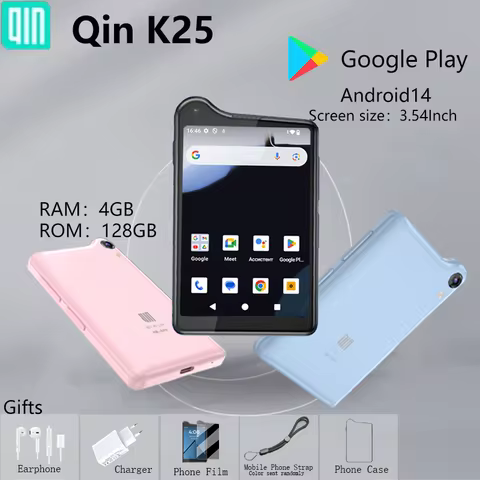 Qin K25 Mini Google Play 3.5Inch MTG81 Android 14 Touch Screen