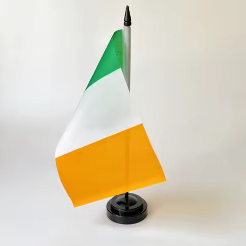 14x21cm Office Desk Ireland Flag green white orange IRE IR IRISH ireland National Country Flag Banne