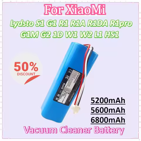 New 14.4V 5200mAh 5600mAh 6800mAh for XiaoMi Lydsto S1 G1 R1 R1A R1DA R1pro G1M G2 1D W1 W2 L1 HS1 V