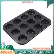 Heavy duty carbon steel cupcake baking tray,12 mini cup cupcake shaped cake pan,nonstick cupcake bak