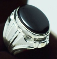 紅黑色葉門Aqeeq Aqiq Akik瑪瑙男士戒指 聖誕節禮物推薦