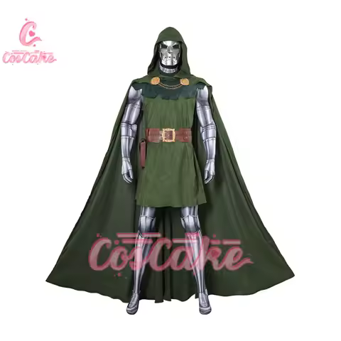 Doctor Doom Cosplay Costumes Jumpsuit Cloak Mask Fullset Mens Victor Von Doom Role Play Uniform Hall