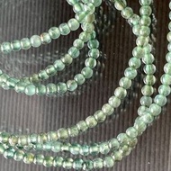 僅此一波-小透體墨綠色深冬綠/綠鋰輝綠磷灰石3.5mm3圈（三圈）手珠手鍊DIY串珠隔珠能量項鍊•點點水晶•低價起標