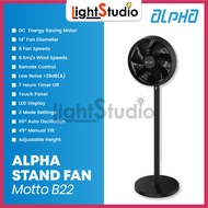 ALPHA Stand Fan 14" Motto B22 | 8 Fan Speeds with Energy Saving DC Motor and 4 Adjustable Height