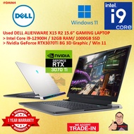 #DA064 USED DELL ALIENWARE X15 R2 Gaming Laptop intel i9-12900H 32GB 1TB SSD NVIDIA RTX3070Ti RTX 30