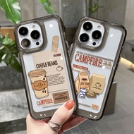 Case for iphone 6S 7 8 PLUS X XS XR 11 12 13 14 15 Pro Max Plus  Series Back Cover Camp Fire Coffee 