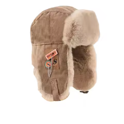 Bomber Hat Men Women Thick Warm Russian Ushanka Fur Hat Fashion Male Female Winter Hat Black Grey Ea