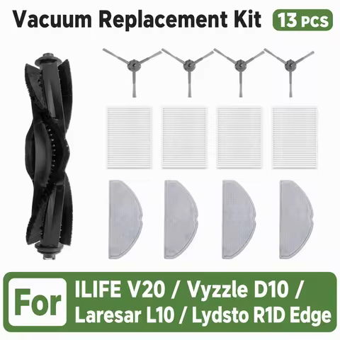 Compatible For ILIFE V20 / Vyzzle D10 / Laresar L10 / Lydsto R1D Edge / Roidmi Eve Rook S Main Rolle