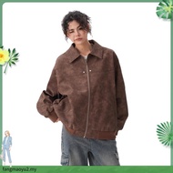 [K-2] Y2K Retro Snowflake Suede Jacket Wear Long-Sleeved Autumn Winter Warm Texture Low-Key Not Lost