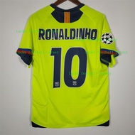 2005/06 Barcelona  Men's Football Jersey #10 Ronaldinho #30 Messi Retro Jersey
