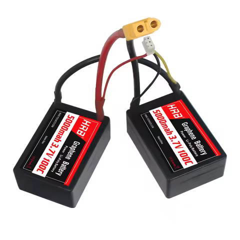 Graphene battery HRB 2S3P 7.4V 5000mah Lipo battery hard case Car battery 100C with XT60 Deans plug