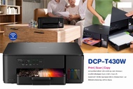 เครื่องปริ้นเตอร์มัลติฟังก์ชัน Brother รุ่น DCP-T430W มาพร้อมแท็งค์น้ำหมึกแท้ Print Scan Copy รองรับ
